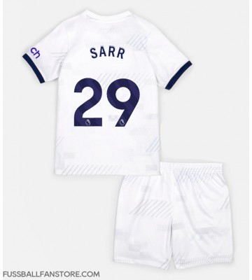 Tottenham Hotspur Pape Matar Sarr #29 Replik Heimtrikot Kinder 2023-24 Kurzarm (+ Kurze Hosen)